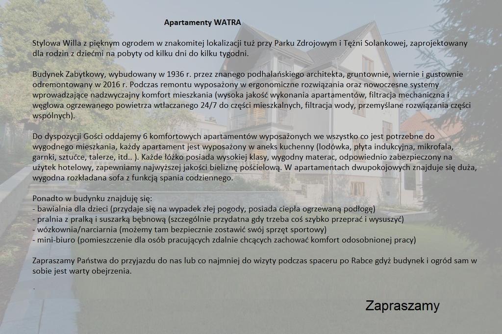Apartamenty Watra 拉布卡 外观 照片